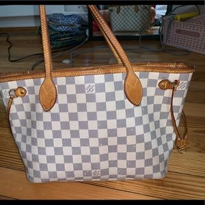 USED LOUIS VUITTON NEVERFULL PM AZUL BAG
